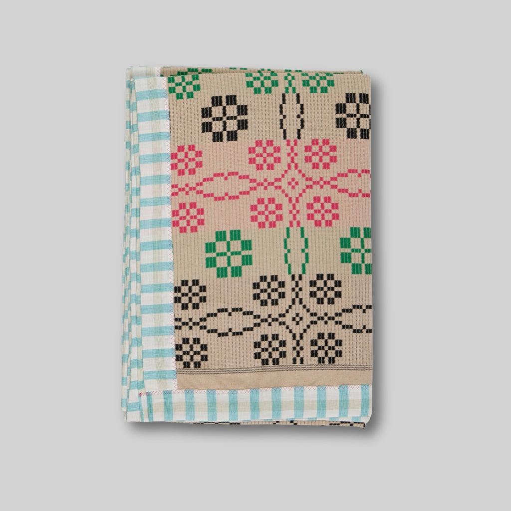 Cotton Jacquard Blanket in Blossom Wheat Flower