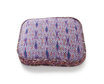 Handblocked Pillow in Lilac Comet Shower