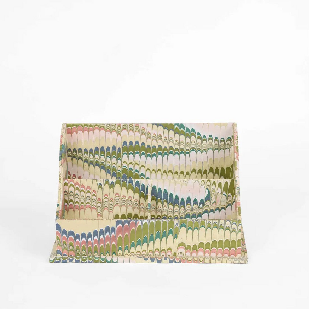 Marbled Letter Holder, Olive