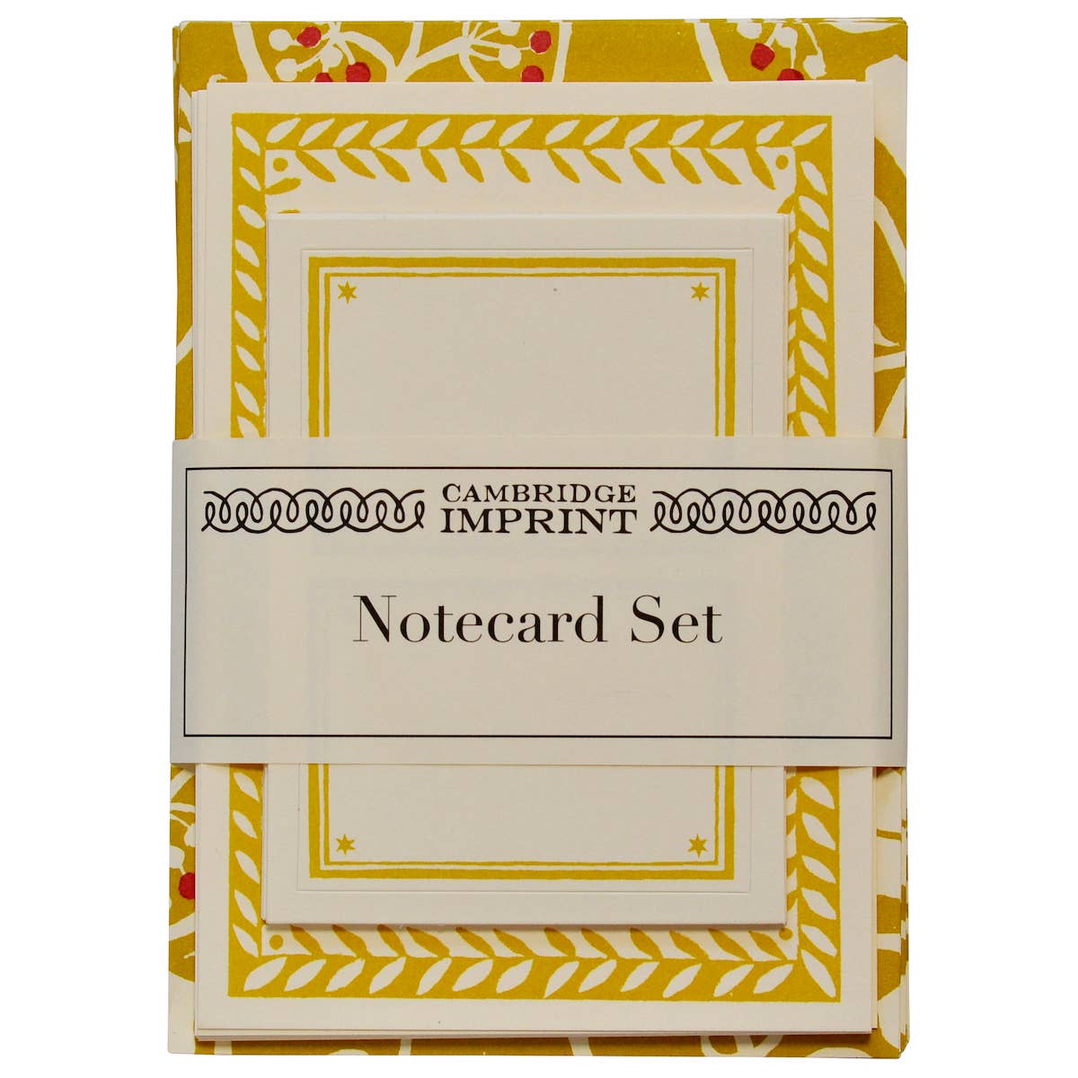 Set of Notecards and Envelopes Ivy Piccalilli and Cranberry