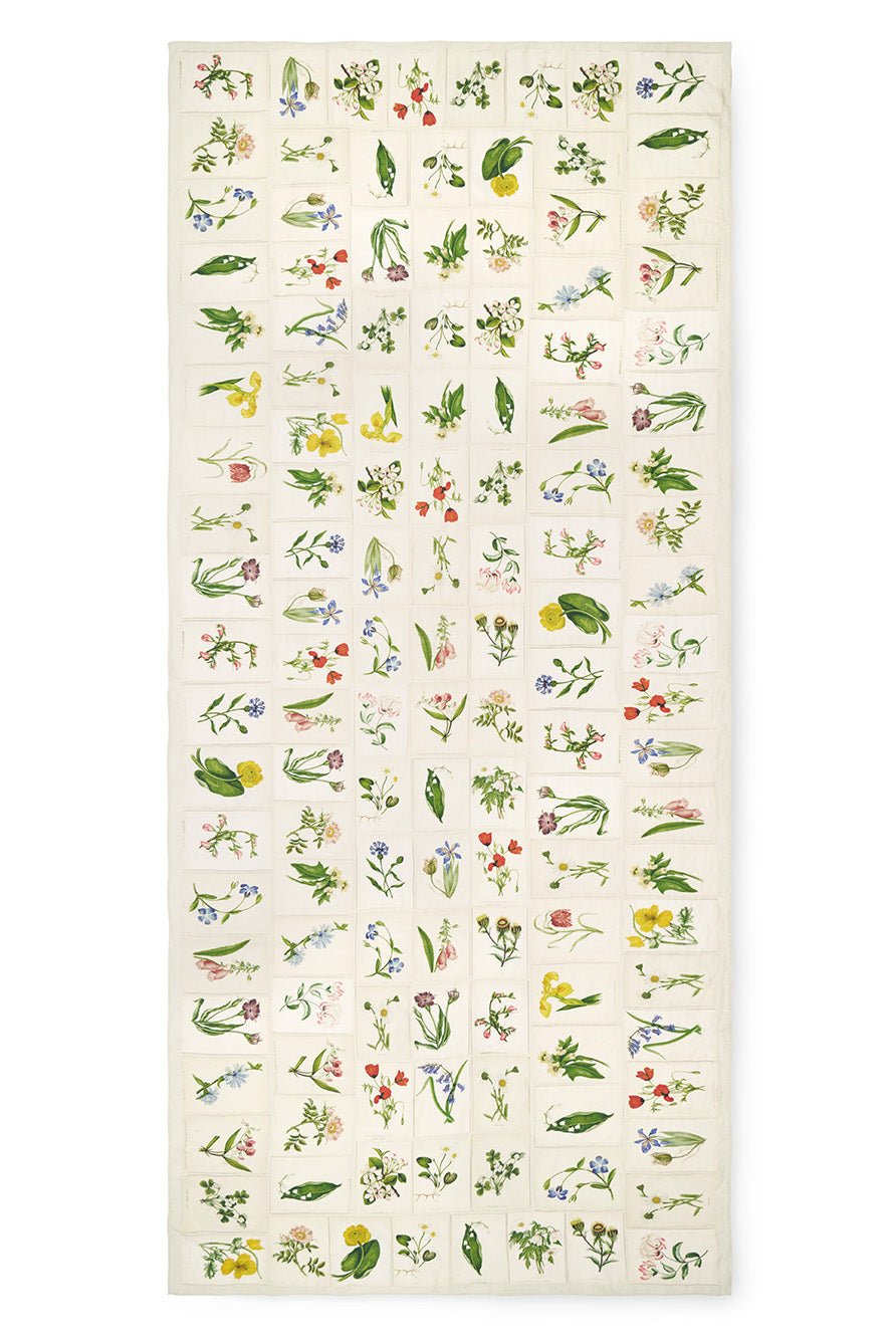 Summerill & Bishop Botanical Tiles Linen Tablecloth