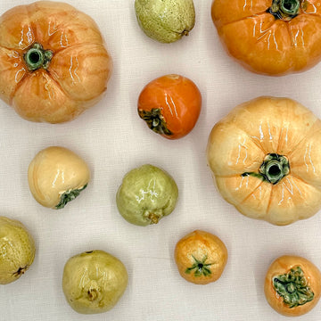 Hand Enameled Ceramic Pumpkin