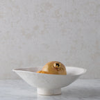 White Glazed Stoneware Serving Bowl
