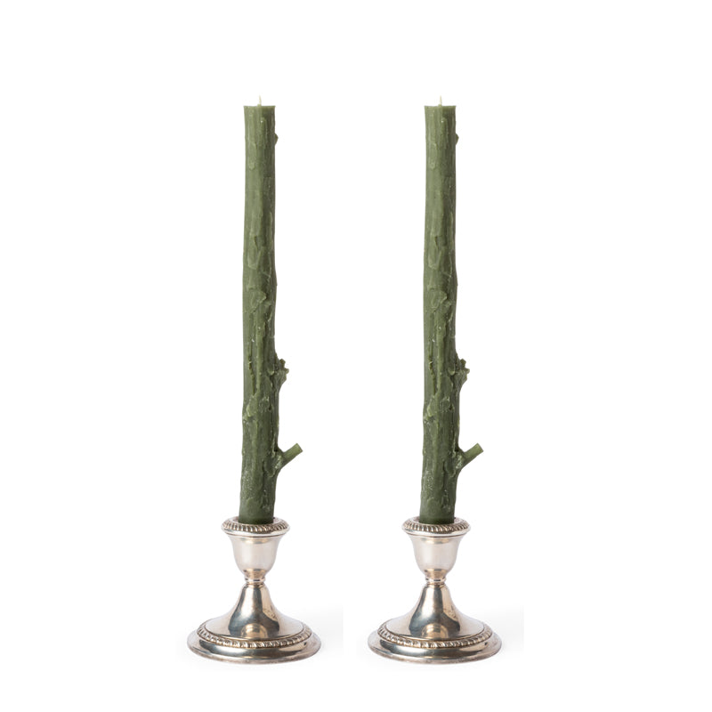 Cedar Stick Candles, Forest Green