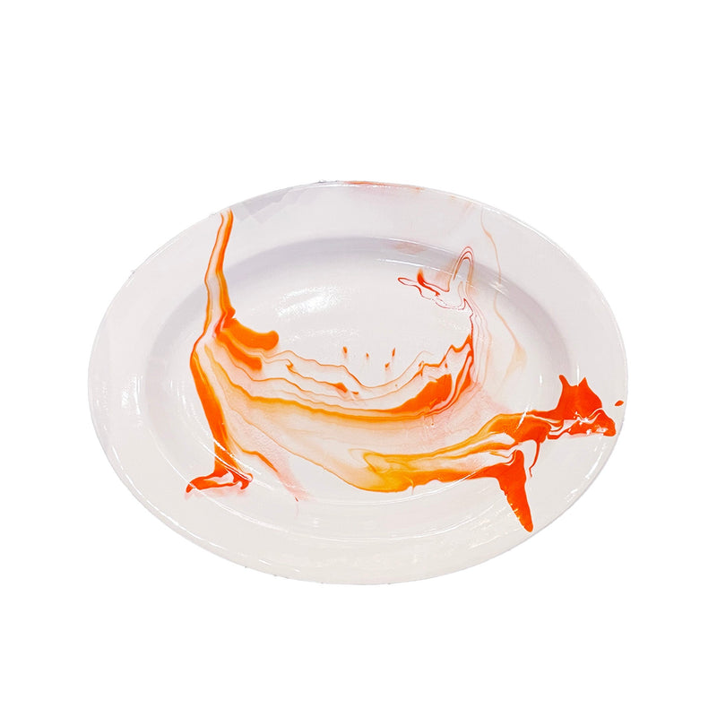 Christopher Spitzmiller Oval Platter, Orange