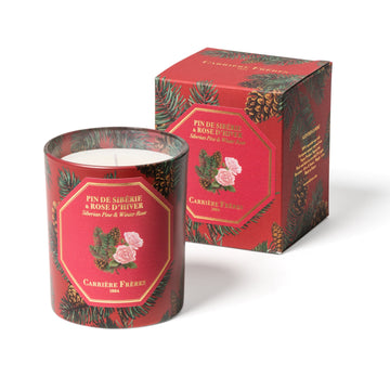 Carrière Frères Holiday Candle, Siberian Pine & Winter Rose