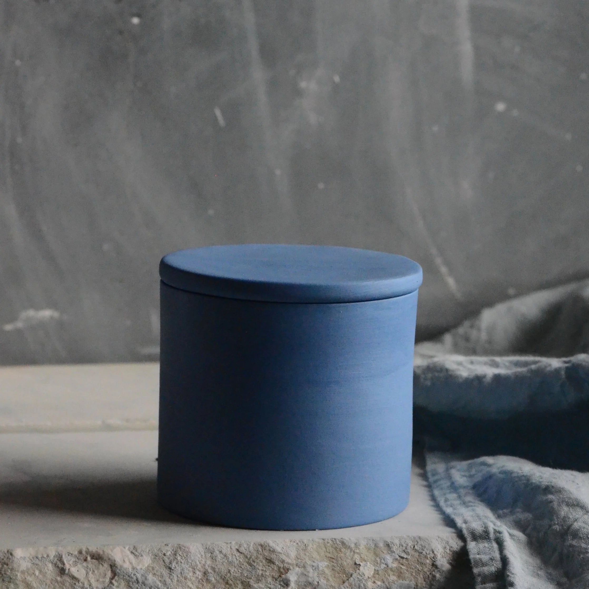 Ceramic Butter Keeper in Matte Cobalt