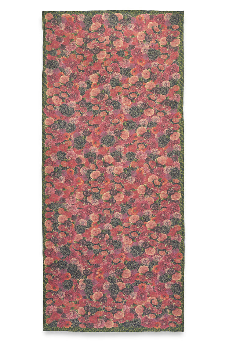 Summerill & Bishop Dahlia Linen Tablecloth, Red & Purple