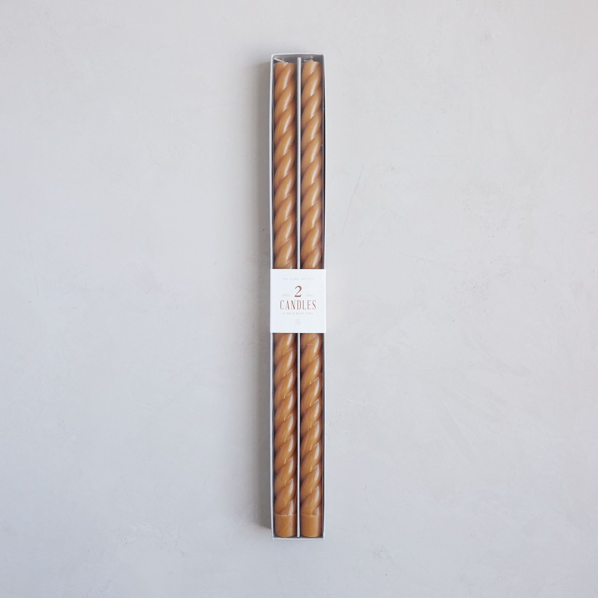 18" Twist Taper Candles, Miel