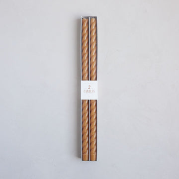 Extra Tall Twist Taper Candles, Miel