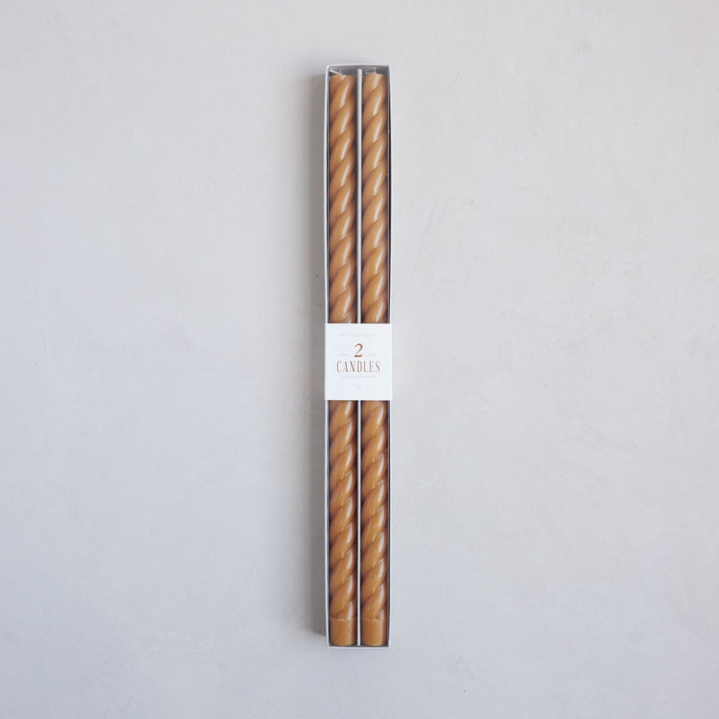 Extra Tall Twist Taper Candles, Miel