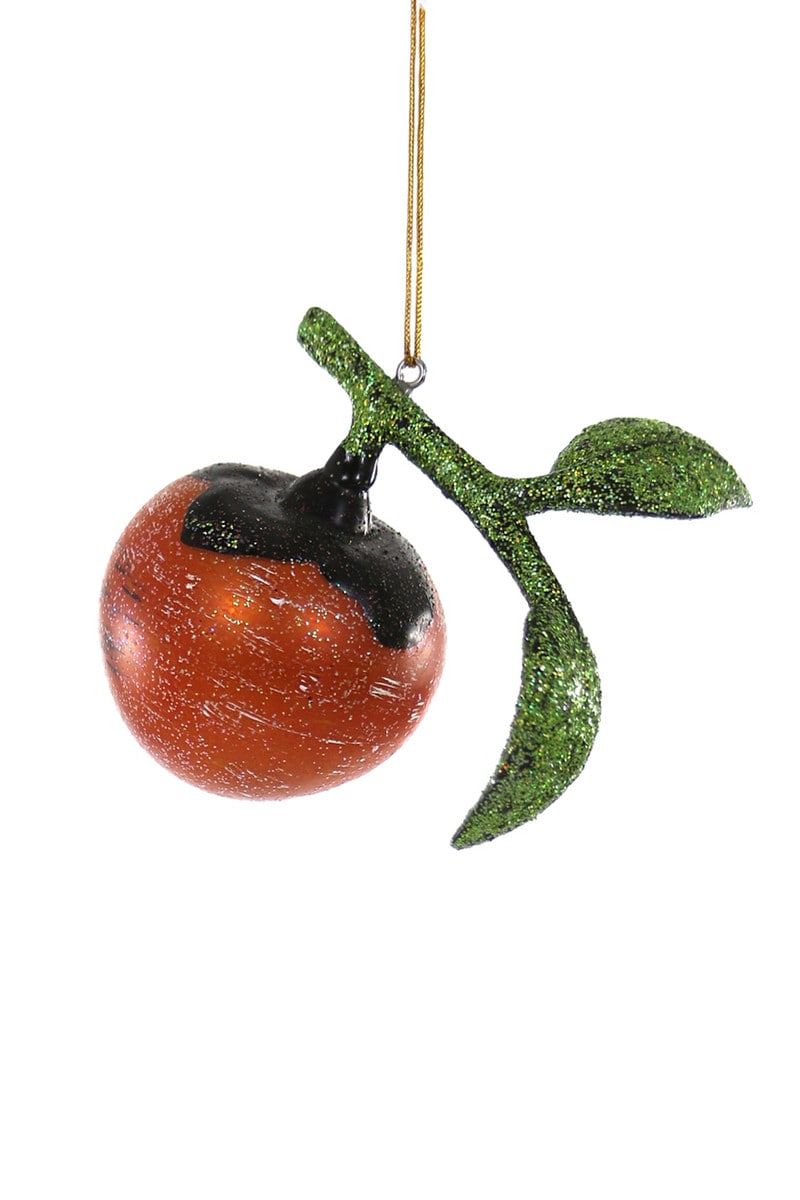 Orchard Persimmon Glass Ornament