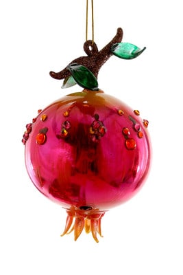 Orchard Pomegranate Glass Ornament