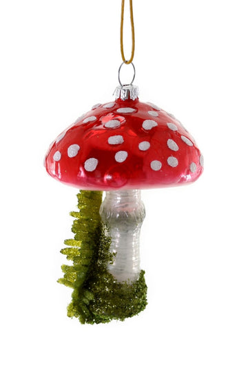 Red Mushroom Glass Ornament