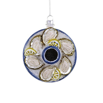 Plated Oyster Glass Ornament