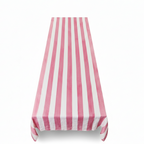 Summerill & Bishop 'Stripe in White & Pink' Linen Tablecloth