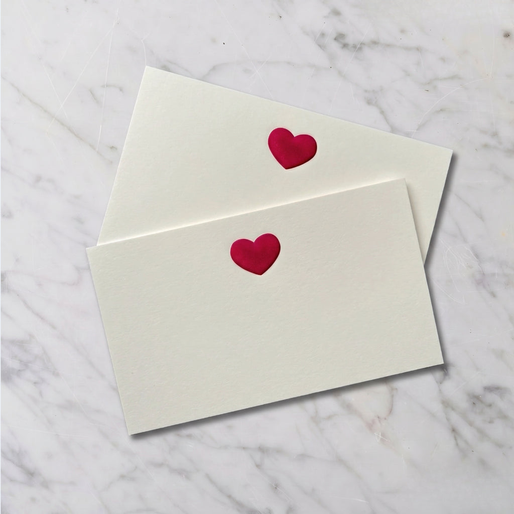 Embossed Heart Place Cards