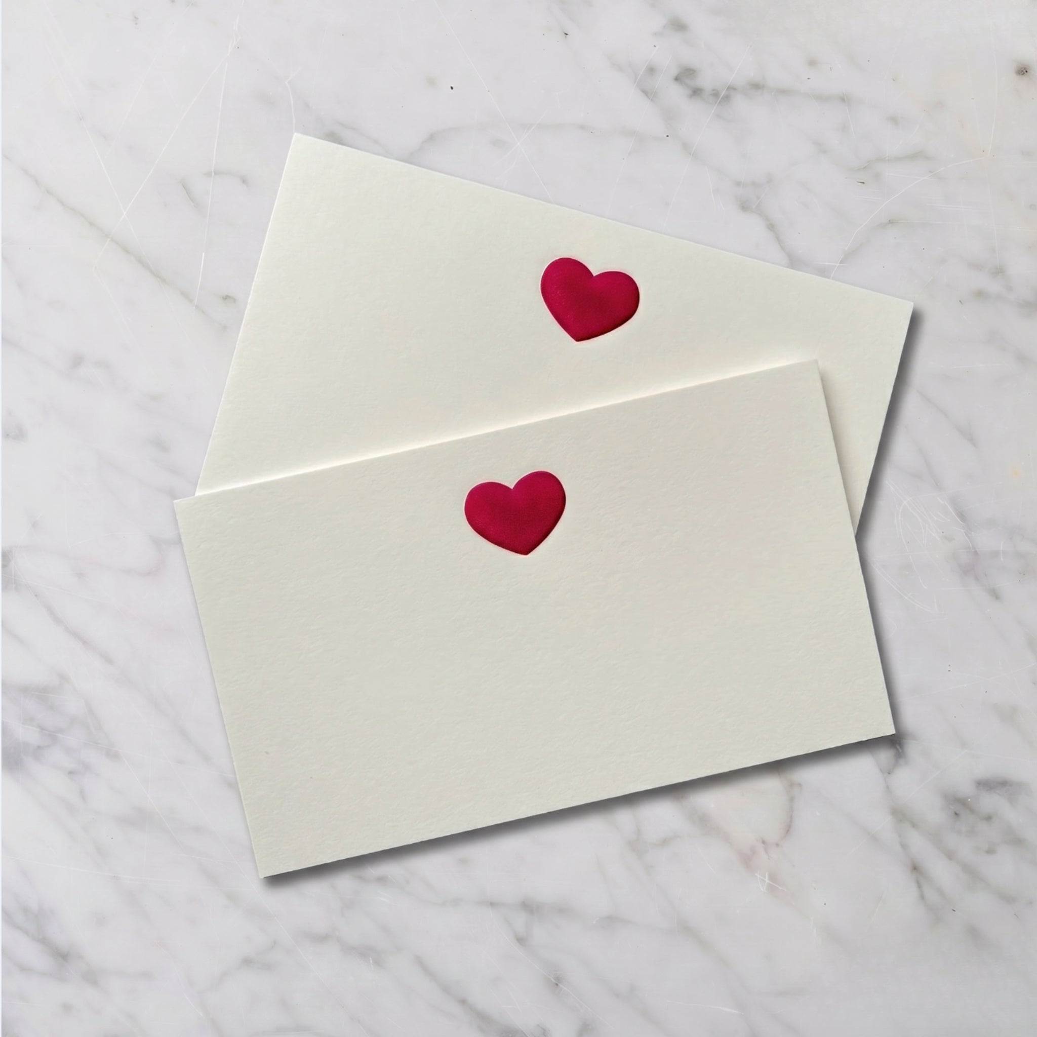 Embossed Heart Place Cards