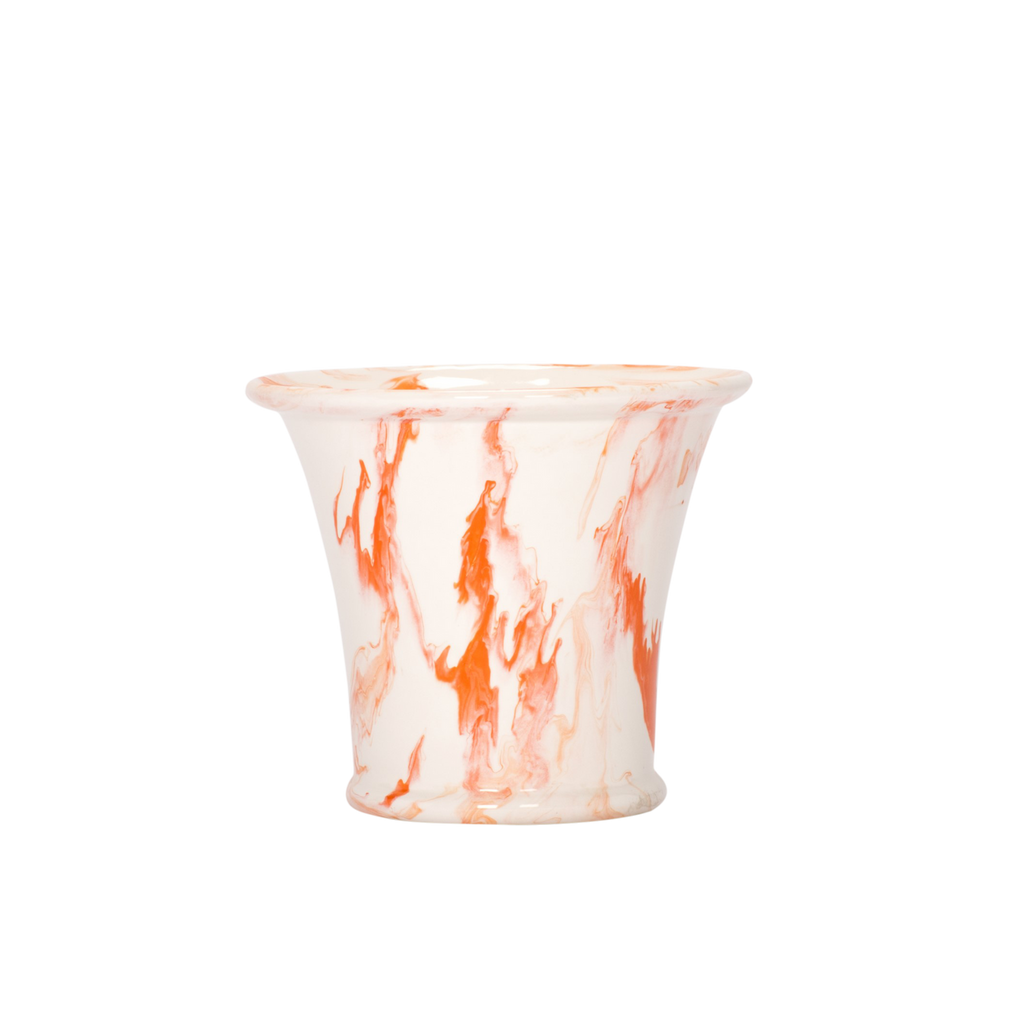 Christopher Spitzmiller Marbled Cachepot, Orange