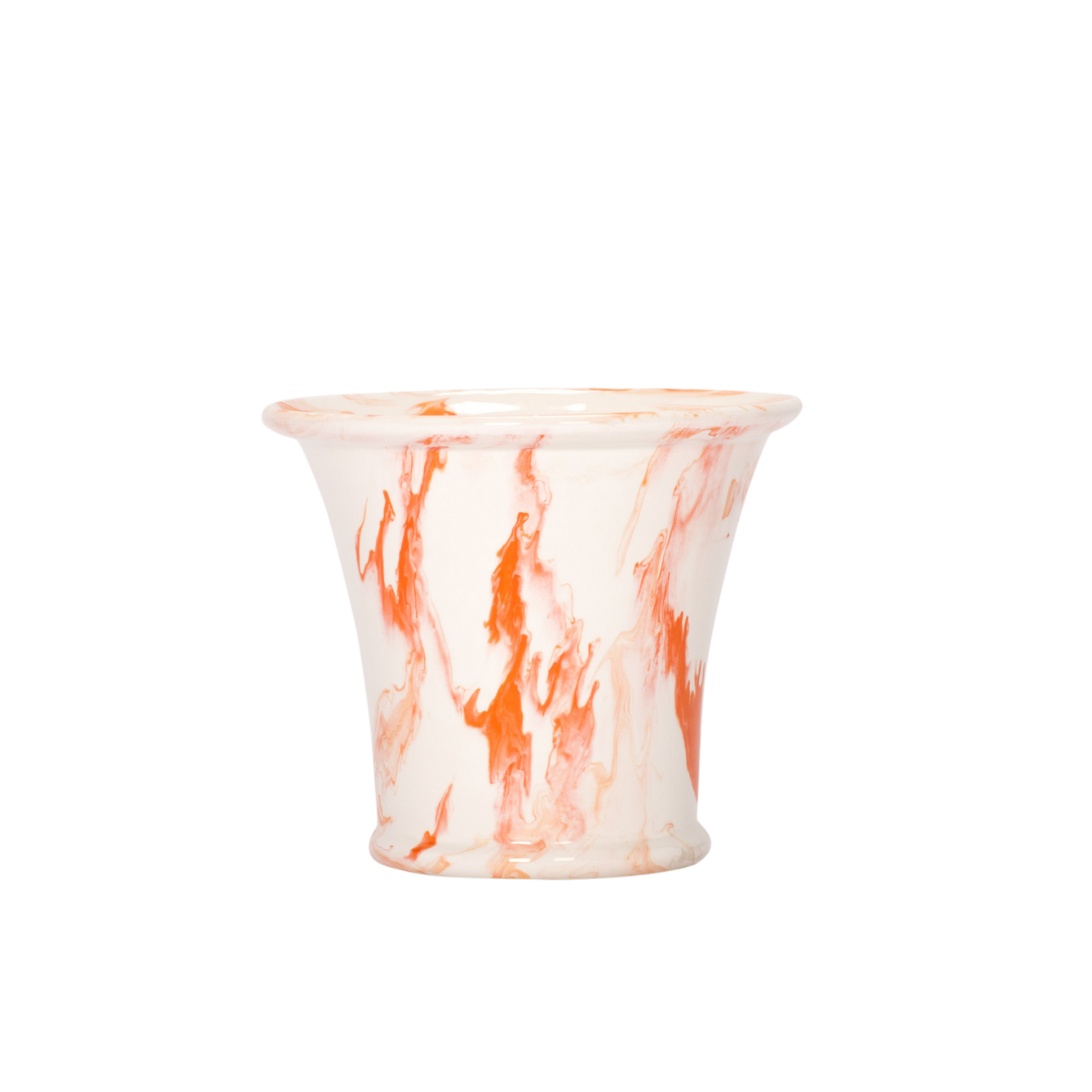 Christopher Spitzmiller Marbled Cachepot, Orange
