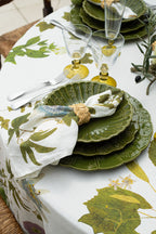Summerill & Bishop Herb Garden Round Linen Tablecloth