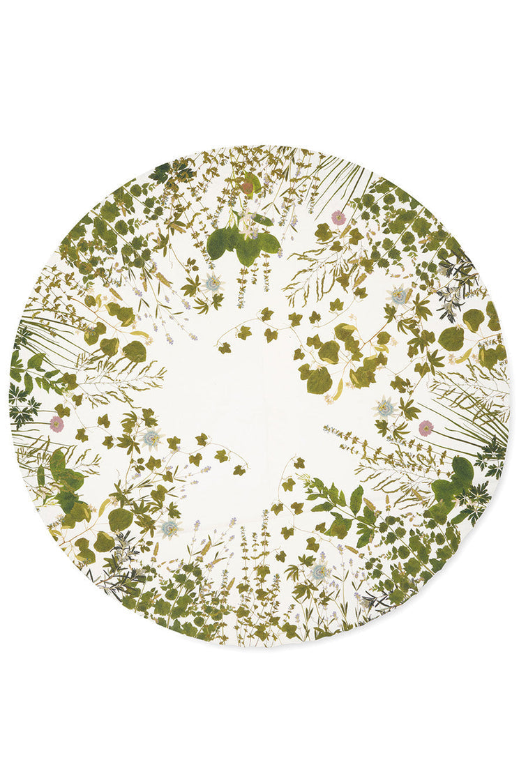 Summerill & Bishop Herb Garden Round Linen Tablecloth