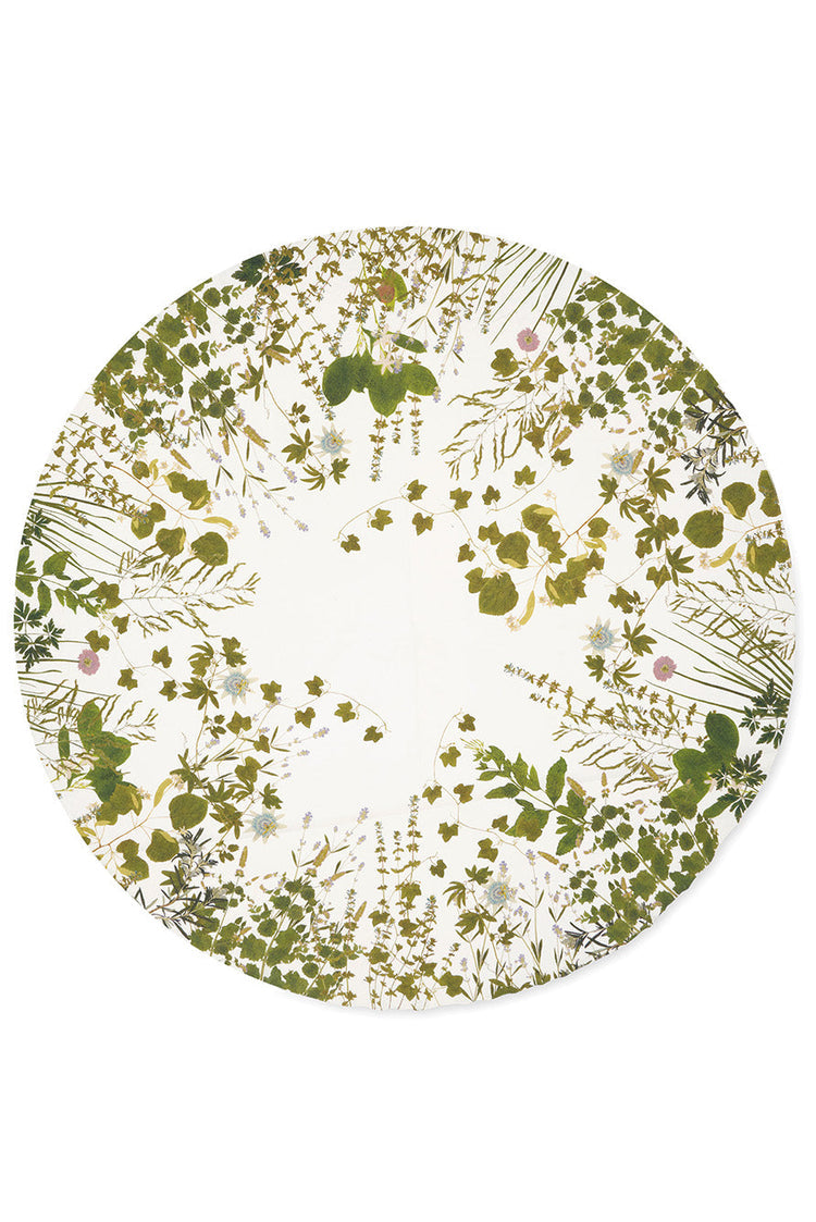Summerill & Bishop Herb Garden Round Linen Tablecloth