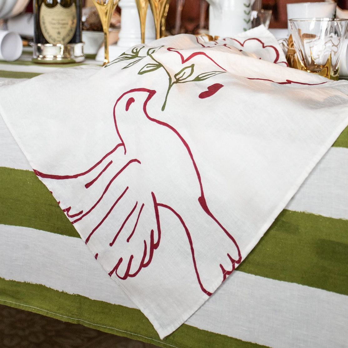 Summerill & Bishop Peace Dove Linen Napkin