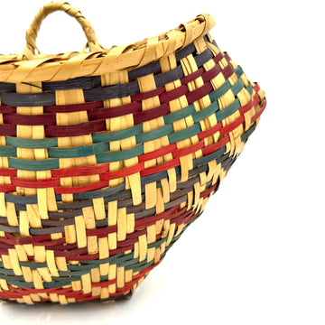 Vintage Mississippi Choctaw Bullnose Basket, Large