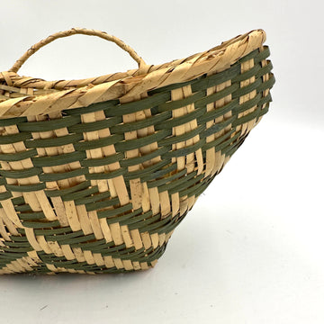 Mississippi Vintage Choctaw Bullnose Basket, Green