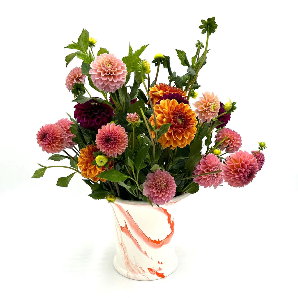 Christopher Spitzmiller Marbled Cachepot, Orange