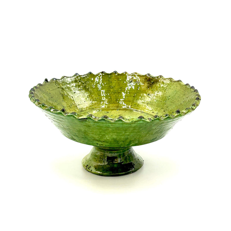 Large Tamegroute Fruit Bowl, Olive Green