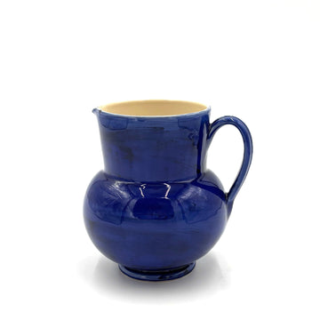 Handmade Italian Pitcher in Blue Marble Glaze