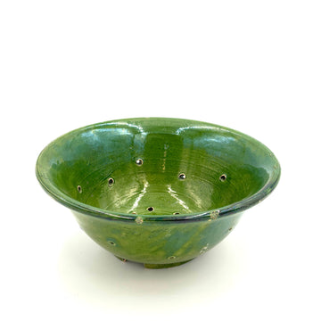 French Green Glazed Colander 19th Century