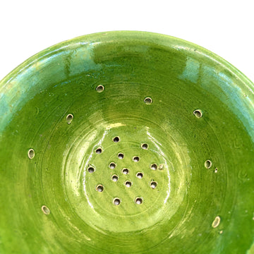 French Green Glazed Colander 19th Century