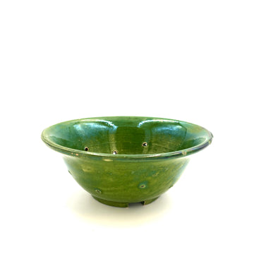 French Green Glazed Colander 19th Century