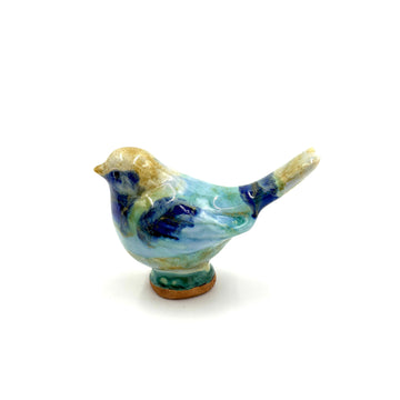 Medium Songbird, Dark Blue, Sky Blue, Yellow