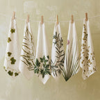 Summerill & Bishop Set of Six Linen Herbarium Gastronomic Linen Napkins
