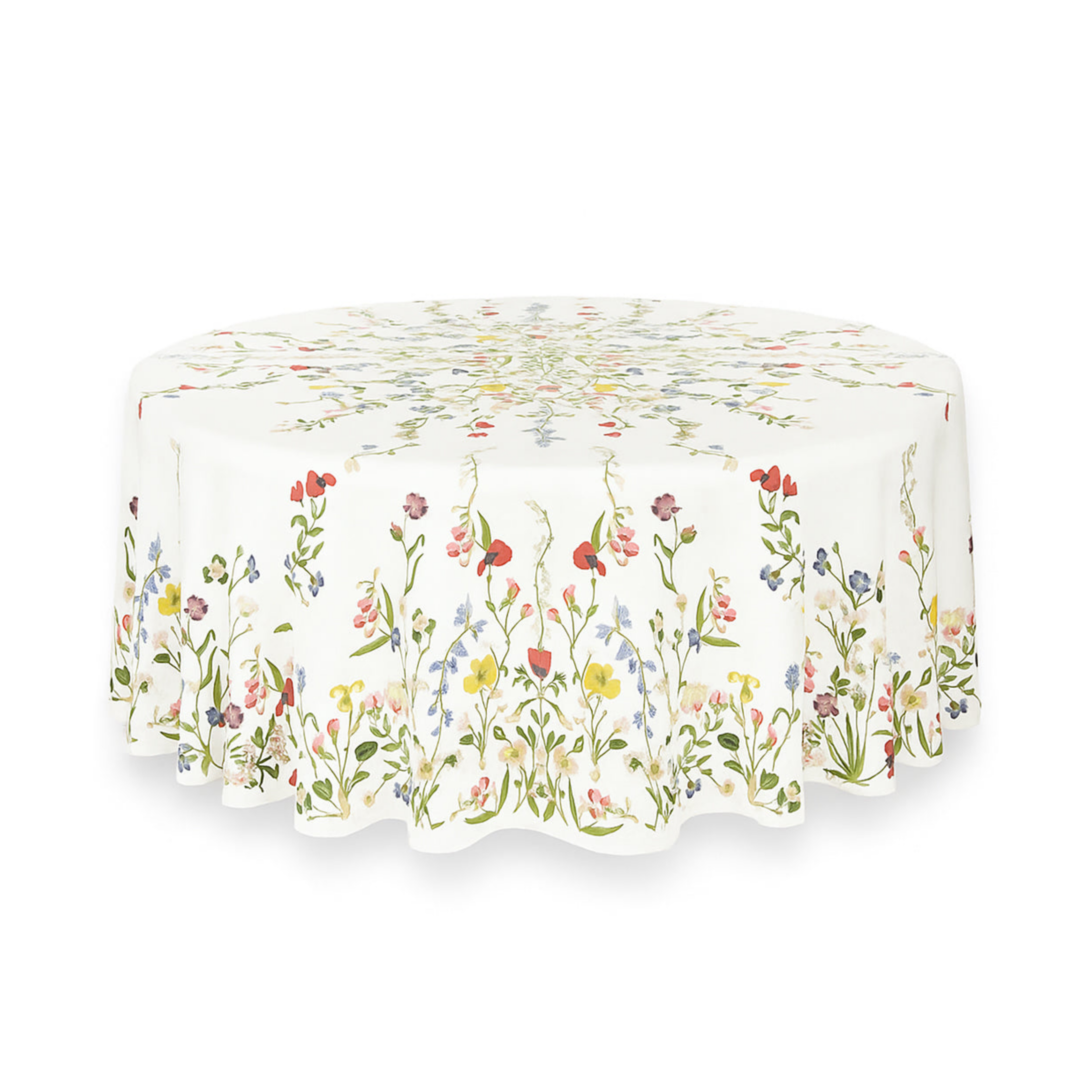 Summerill & Bishop x John Derian Botanical Wildflower Round Linen Tablecloth