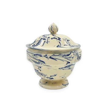 Tureen with Blue Marble Glaze