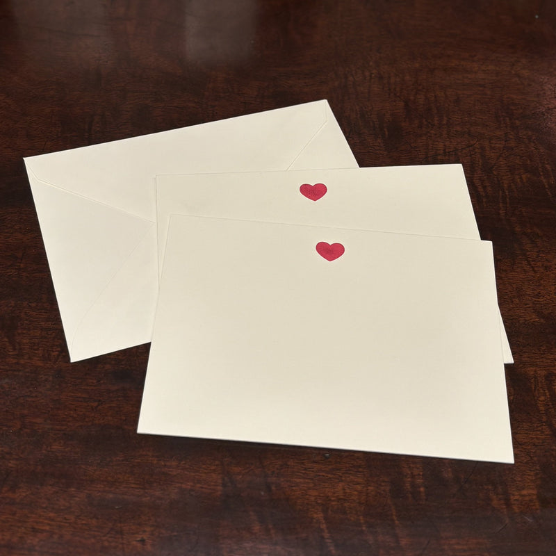 Embossed Heart Note Cards