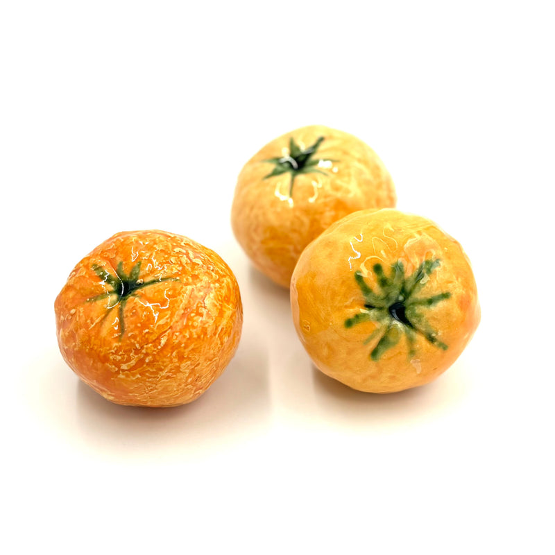 Hand Enameled Ceramic Clementine