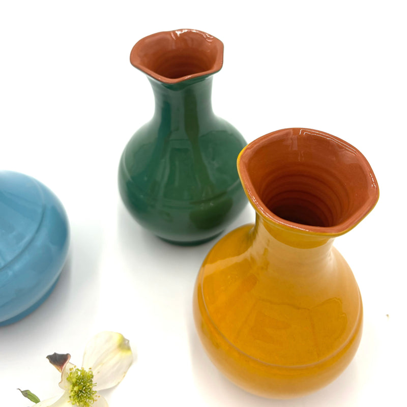 Glazed Terra Cotta Vase, Green