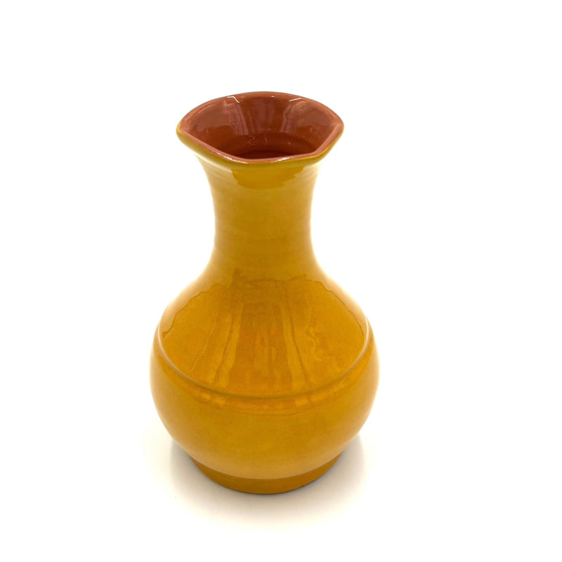 Glazed Terra Cotta Vase, Ochre
