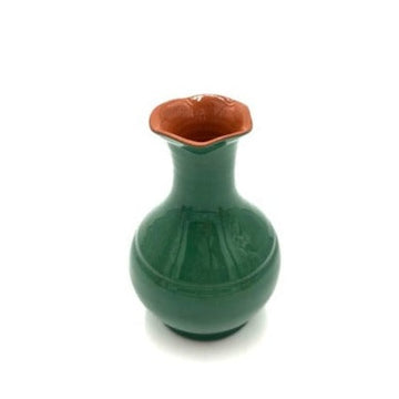 Glazed Terra Cotta Vase, Green