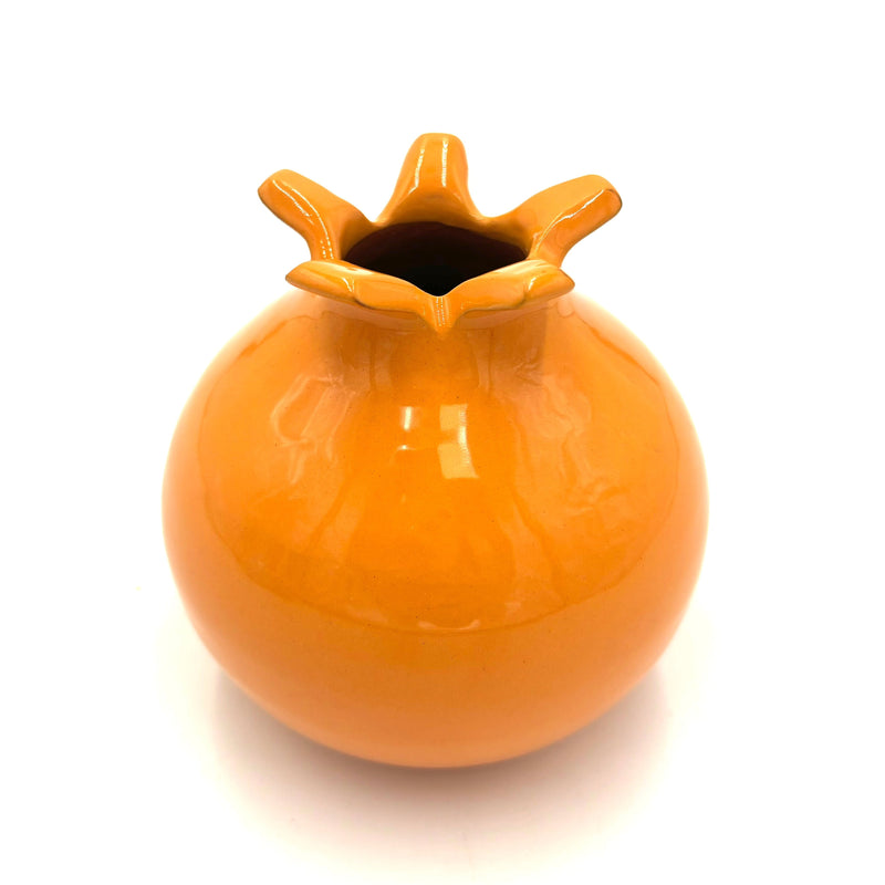 Glazed Terra Cotta Pomegranate, Large Melon