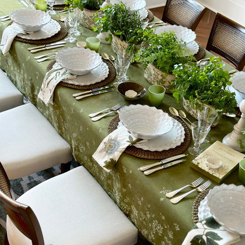 Summerill & Bishop Set of Four Linen Herbarium Tisane Linen Napkins