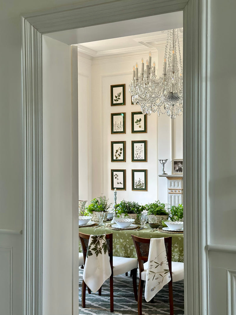 Summerill & Bishop Set of Six Linen Herbarium Gastronomic Linen Napkins