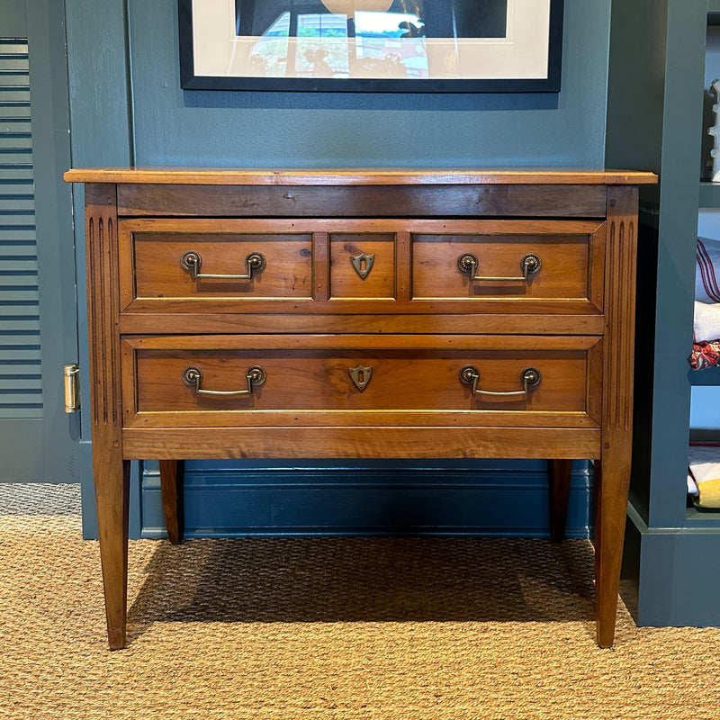 Small Louis XVI Walnut Commode, Circa 1890