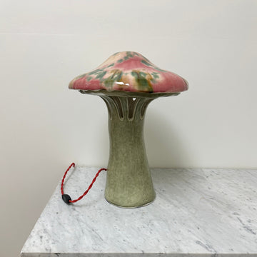 "Shroom Lamp, Pink, Blue, Green